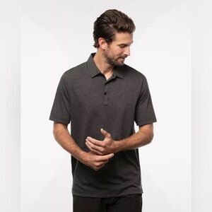 ZINNA POLO (NO LOGO) - HEATHER BLACK | TRAVIS MATHEW (L)